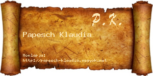 Papesch Klaudia névjegykártya